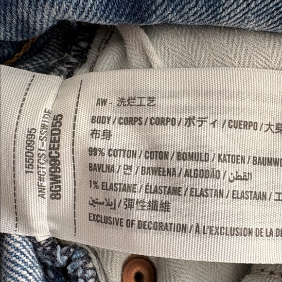 Abercrombie and Fitch The 90s Straight Low Rise Jeans Curve Love Size 26 S - Picture 10 of 11